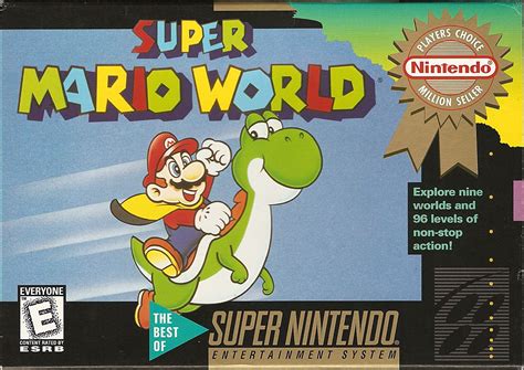 Super Mario World (1990) SNES box cover art - MobyGames