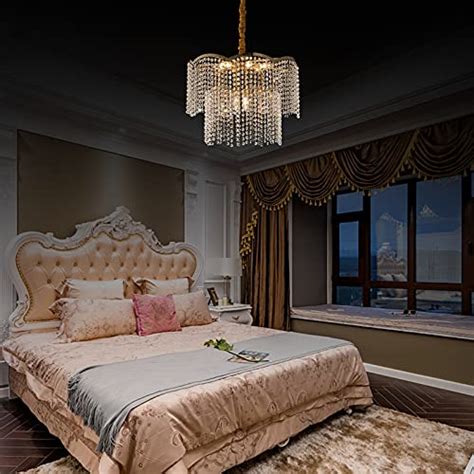 Stepeak Gold Chandelier Light Fixture, Modern Crystal Chandeliers 9-Lights , Golden Chandeliers ...