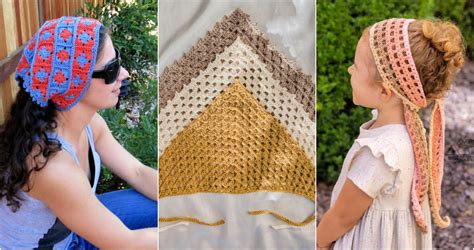 25 Free Crochet Bandana Patterns (Head Scarf Pattern)