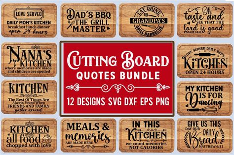 Cutting Board Quotes Bundle Graphic by Cut File · Creative Fabrica