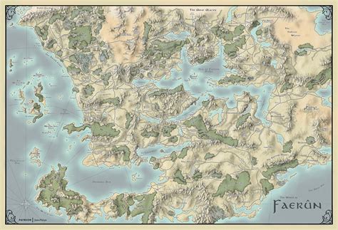 Faerun Map From Forgotten Realms Poster - Etsy India