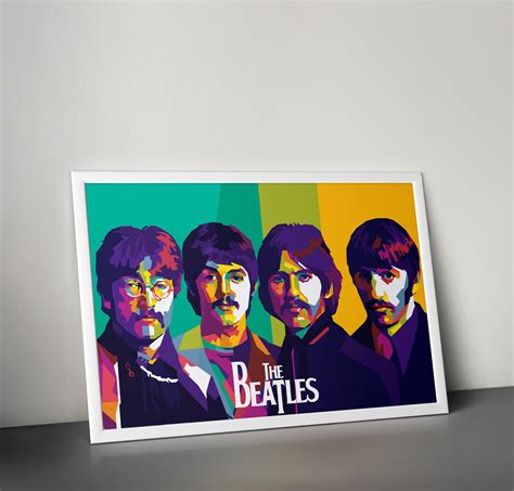 The Beatles Canvas Rolls Pop Art Unframed Canvas Minimalist | Etsy