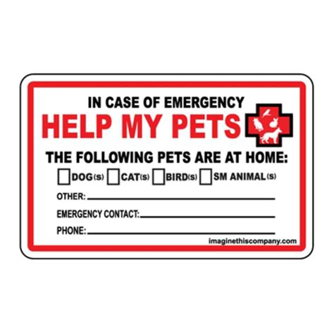 Emergency Wallet Cards - Help My Pets | BaxterBoo