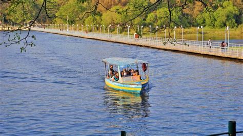 Mysore,Karnataka,India-February 12 2022: Tourists Enjoying Boat Trip Around Fountain in KRS Dam ...