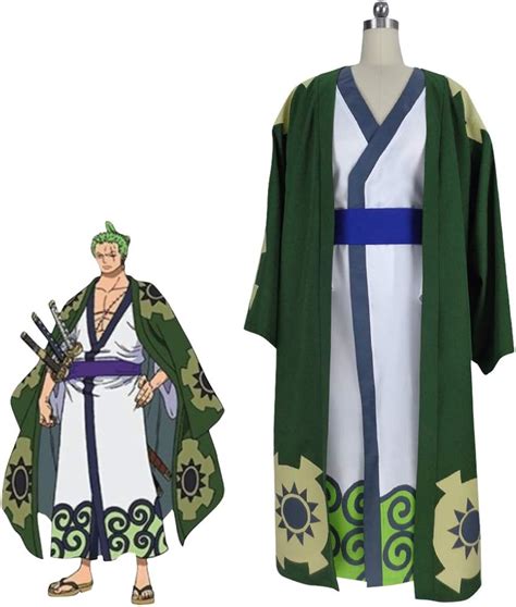 Em Estoque Anime One Piece Zoro Roronoa Cosplay Figuarno Kimono Uniforme Calças Outfits Carnaval ...