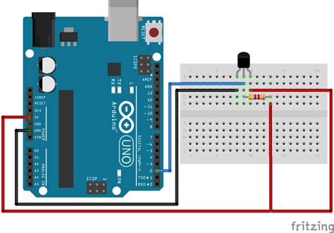 DS18B20 Temperature Sensor with Arduino Schematic Diagram (normal mode) | Random Nerd Tutorials ...