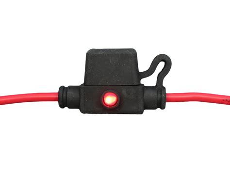 Splashproof Mini Blade Fuse Holder With LED | 12 Volt Planet