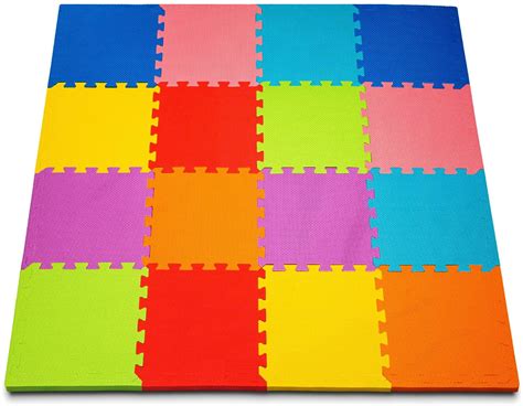 ToyVelt Foam Puzzle Floor Mat for Kids – Interlocking Play Mat with Colors, Shapes, Alphabet ...