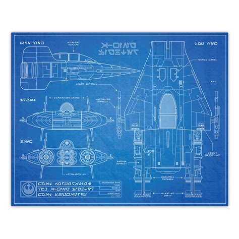 Star Wars A-Wing Fighter Blueprint Style Print 8x10 | Etsy