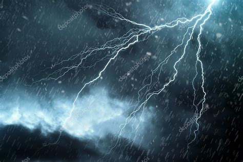 Bad Weather - Thunderstorm - Lightning Stock Photo by ©OlafNaami 111806224