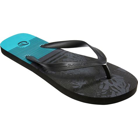 TO100 PRINT Check Men's Flip-Flops OLAIAN - Decathlon