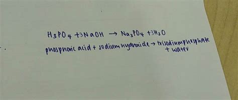 Write The Balanced Equation For Neutralization Reaction Between H3po4 ...