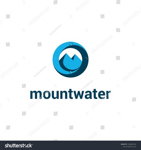 Mountain Water Logo Stock Vector (Royalty Free) 1208859934 | Shutterstock