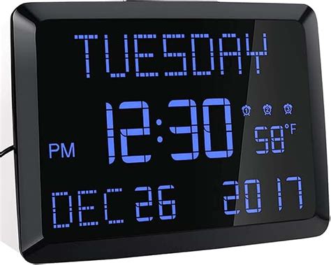 Amazon.com: digital clock with day and date