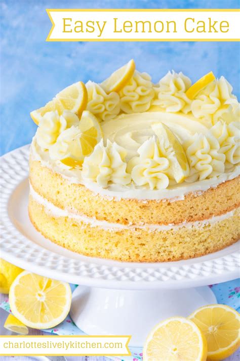 Easy Lemon Cake (All-In-One Lemon Sponge) - Charlotte's Lively Kitchen