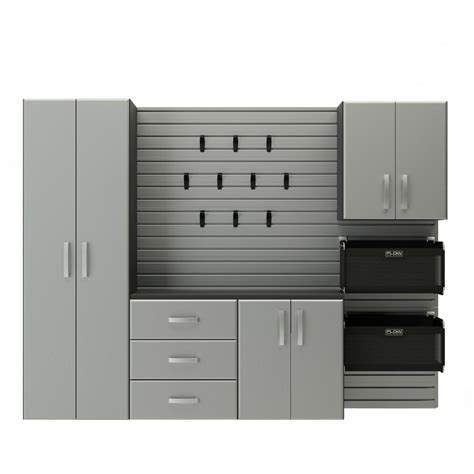 Flow Wall Deluxe Modular Wall Mounted Garage Cabinet Storage Set with ...