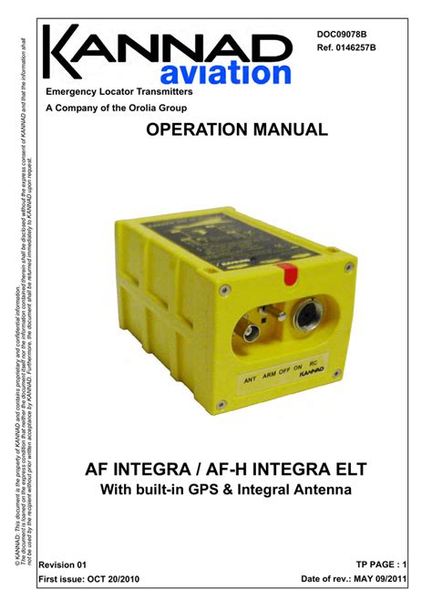 User Manual INTEGRA AF.book | Manualzz