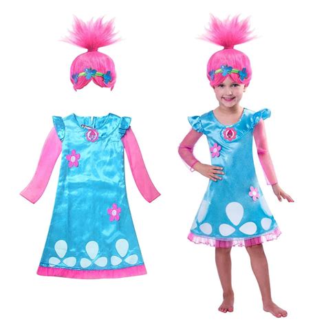 Trolls Dresses Pattern Children Costumes For Girls Carnival costume Kids clothing Summer Girl ...