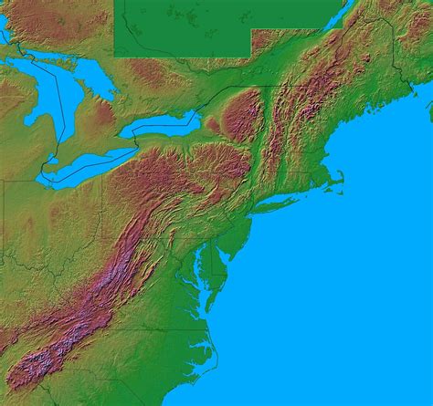 Appalachian Mountains Topographic Map – Map Vector