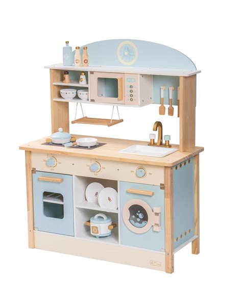 ROBUD Kids Kitchen Playset Wooden Kids Play Kitchen Set Pretend Play ...