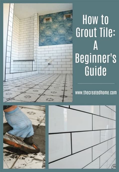 Grouting Tile Graphic – The Created Home