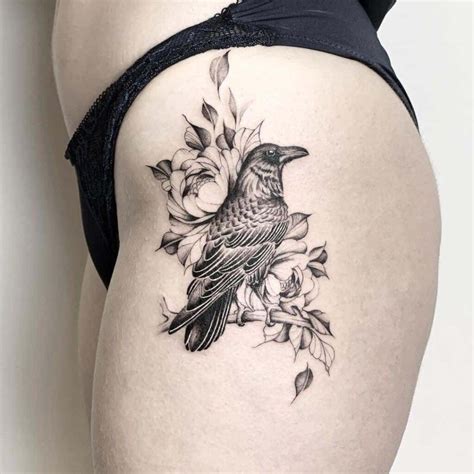 210+ Coolest Crow Tattoos Ideas With Meanings (2024) - TattoosBoyGirl | Crow tattoo, Feminine ...