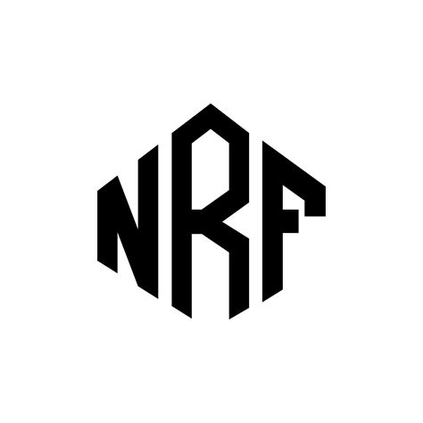 NRF letter logo design with polygon shape. NRF polygon and cube shape ...