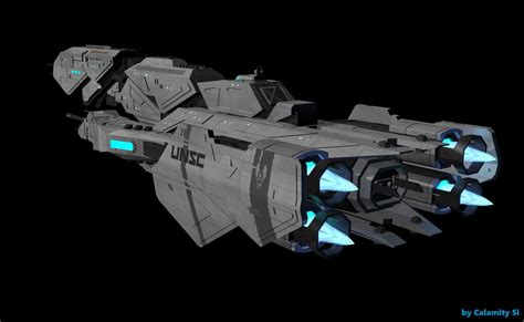 Halo 5 UNSC Frigate Triton: Test Render #2 by calamitySi on DeviantArt