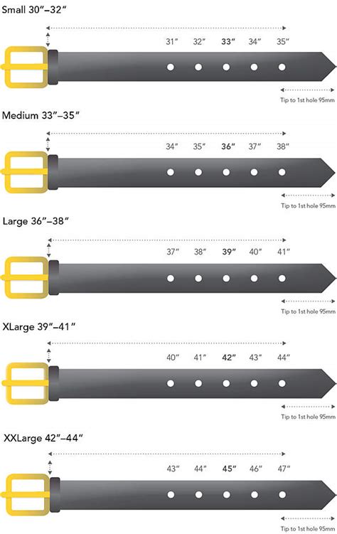 Belt Sizes For Men Chart | semashow.com