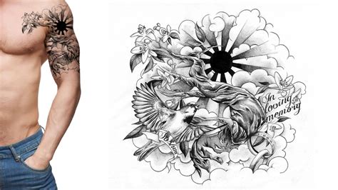 Sleeve tattoo design - Memorial Tattoo Flower Tattoo Sleeve, Best ...