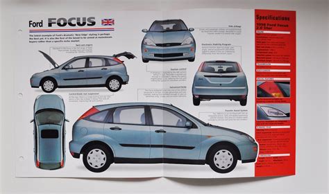 Spec Sheet Ford Focus 1998 car Photo Stat Info Specs - Etsy