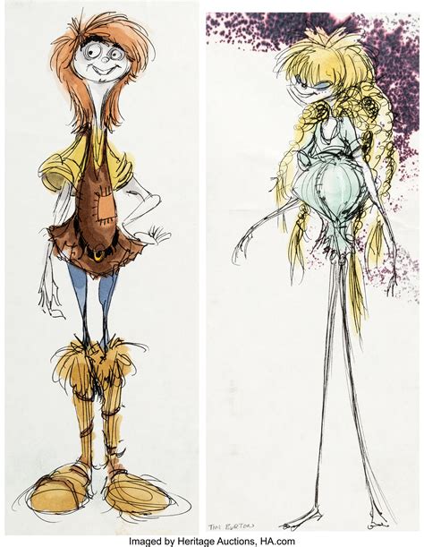 Tim Burton The Black Cauldron Character Design Concept Art Group of ...