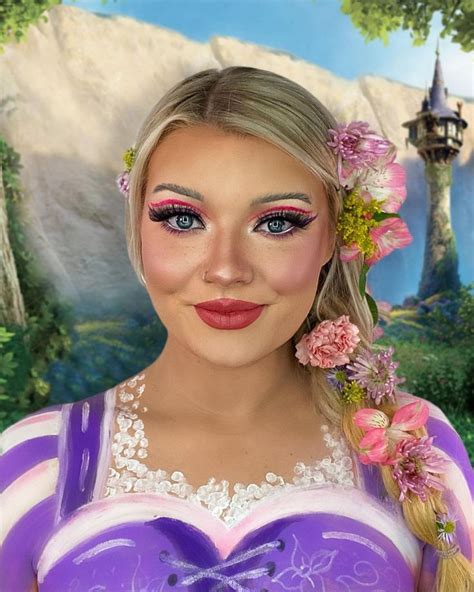 taylor on Instagram: “New Series!! Makeup inspired by Disney Princesses - Rapunzel 🤍🌸 Trend ...