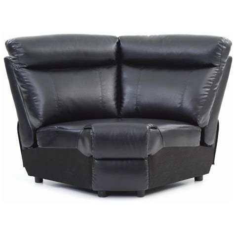 Glory Furniture Ward Faux Leather Wedge Chair in Black | BushFurnitureCollection.com