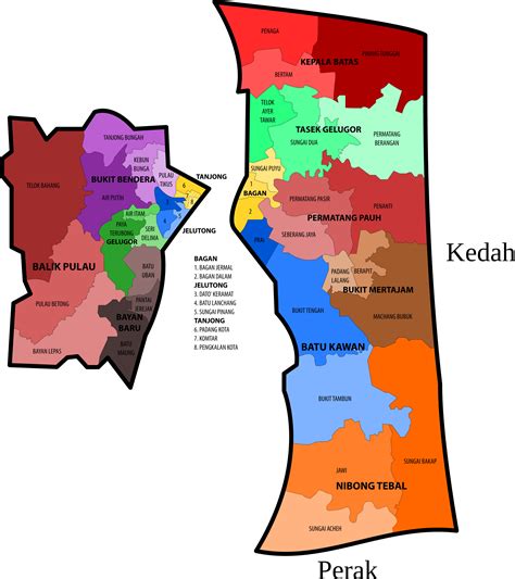 Clipart - Penang State Legislative Assembly Constituencies