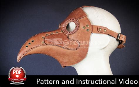 Plague Doctor Mask Pattern - DIY Pattern - Pdf Download - Video Tutorial