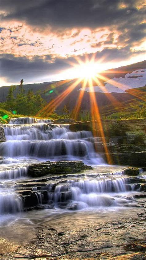 Sunlight reflection on waterfalls, HD wallpaper | Peakpx