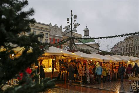 Traditional Christmas Market on the Main Square in Krakow, Poland Editorial Photography - Image ...