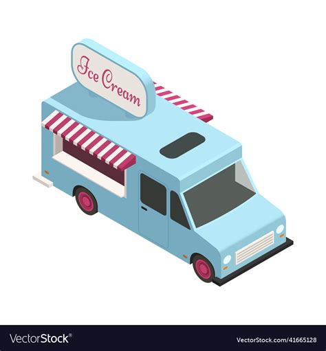 Ice cream truck Royalty Free Vector Image - VectorStock