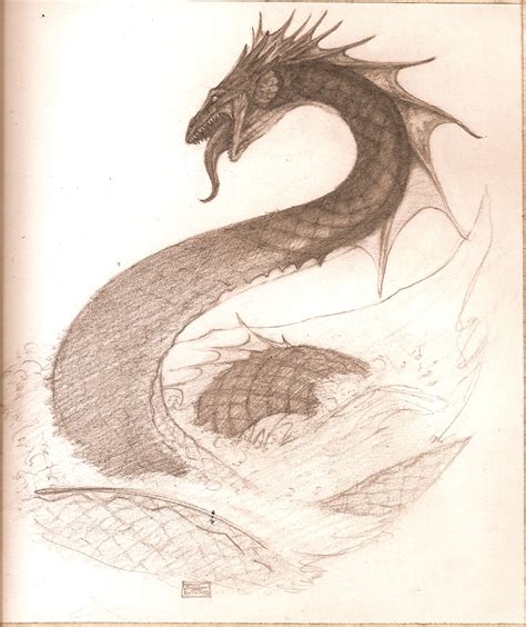 Sea Serpent Drawing at GetDrawings | Free download