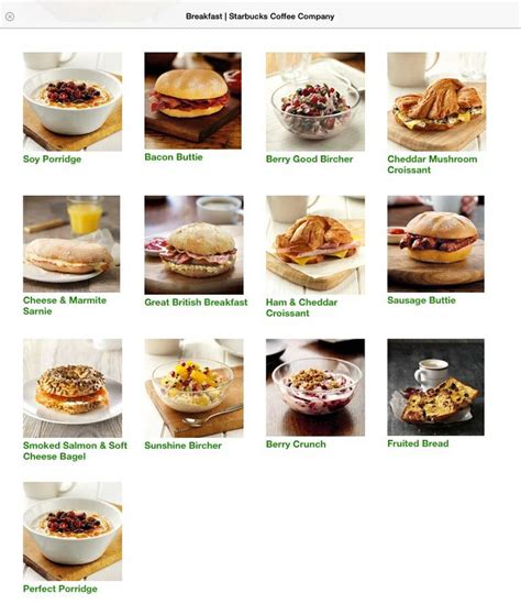 Starbucks Breakfast Menu | Starbucks recipes, Starbucks breakfast, Foodie heaven