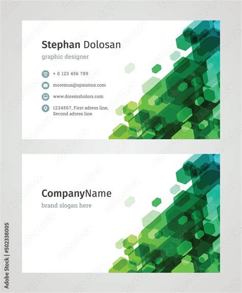 Minimalist Business Card Design Template. Modern Creative and Clean Corporate Design. Vector ...