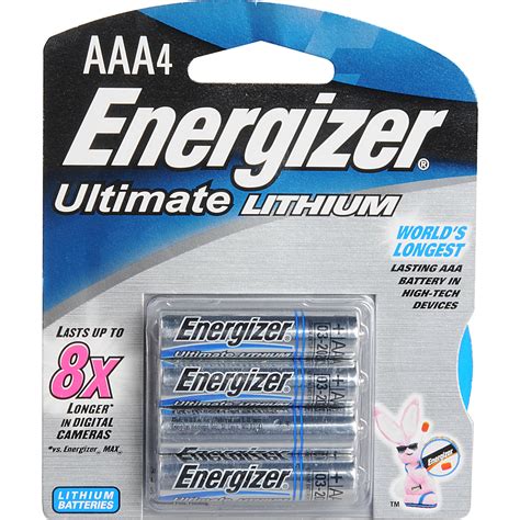 Energizer Ultimate Lithium AAA Batteries 57-EUL3A4D B&H Photo