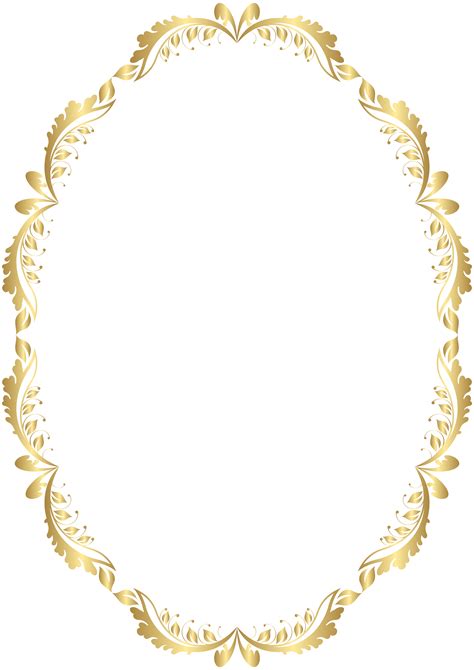 Golden Oval Border Transparent PNG Clip Art | Gallery Yopriceville - High-Quality Free Images ...