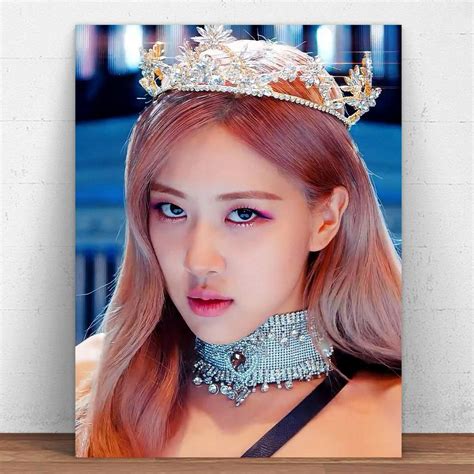 Blackpink Rose Metal Tin Sign Blackpink Lisa Jisoo Jennie Poster Home Bedroom Decor Wall Decor ...