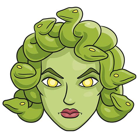 How to Draw Medusa - Really Easy Drawing Tutorial