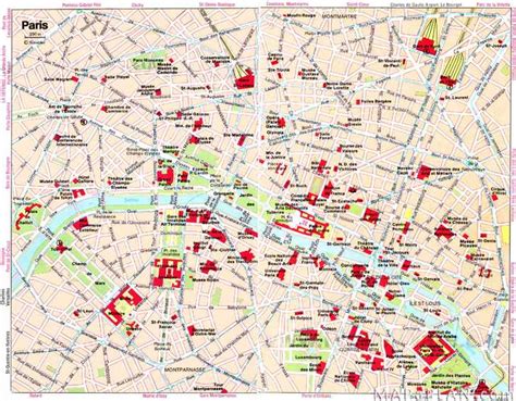 Paris maps - Top tourist attractions - Free, printable - MapaPlan.com