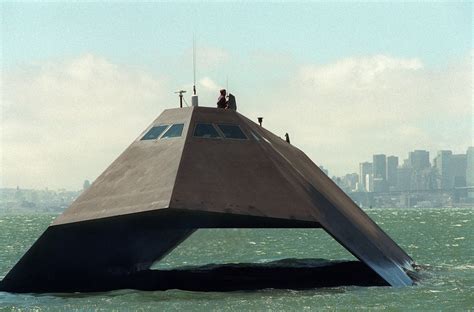 Sea Shadow - an experimental stealth ship built for the US Navy to test new technologies for ...