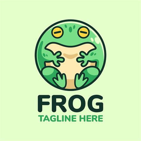 Circle Frog Cartoon Logo Design 17485367 Vector Art at Vecteezy