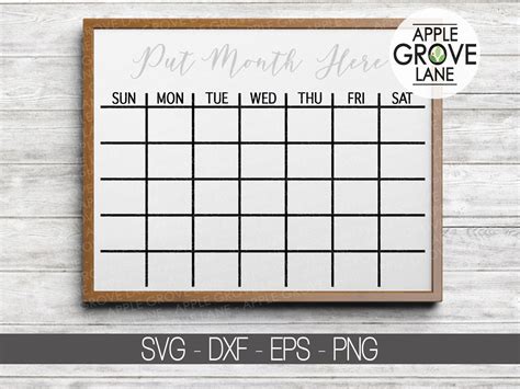 Calendar Outline Svg Blank Calendar Svg Monthly Calendar Svg Calendar ...